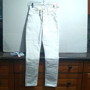 Madewell Curvy High-Rise Skinny Crop Jeans...NWT and Free Hair Bow Clip